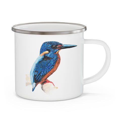 Kingfisher Enamel Camping Mug
