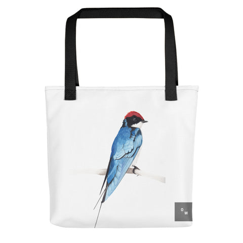 Wire-tailed Swallow Tote bag - White