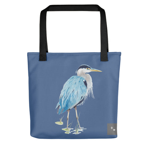 Blue Heron Tote bag - Kashmir Blue