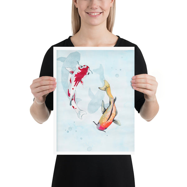 Koi-s Underwater - Matte Poster Giclee Print