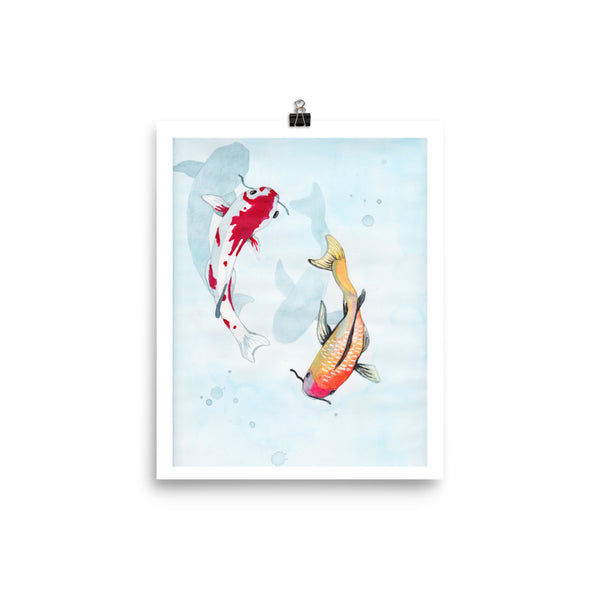 Koi-s Underwater - Matte Poster Giclee Print