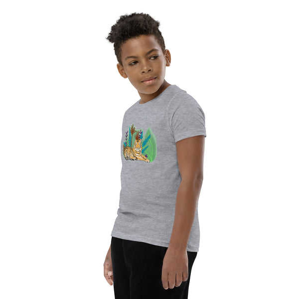 Tiger In The Woods - Youth Short Sleeve Unisex T-Shirt