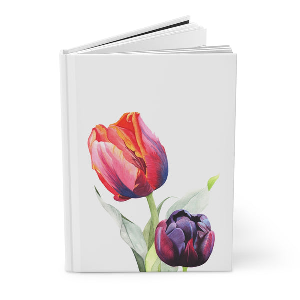 Rainbow & Black Tulips Art Hardcover Journal Matte