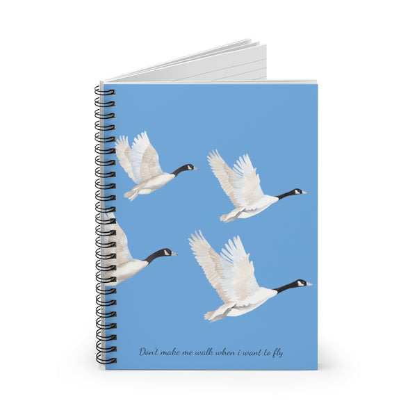 Canada Geese Duo Watercolor Art Cover - Spiral Notebook